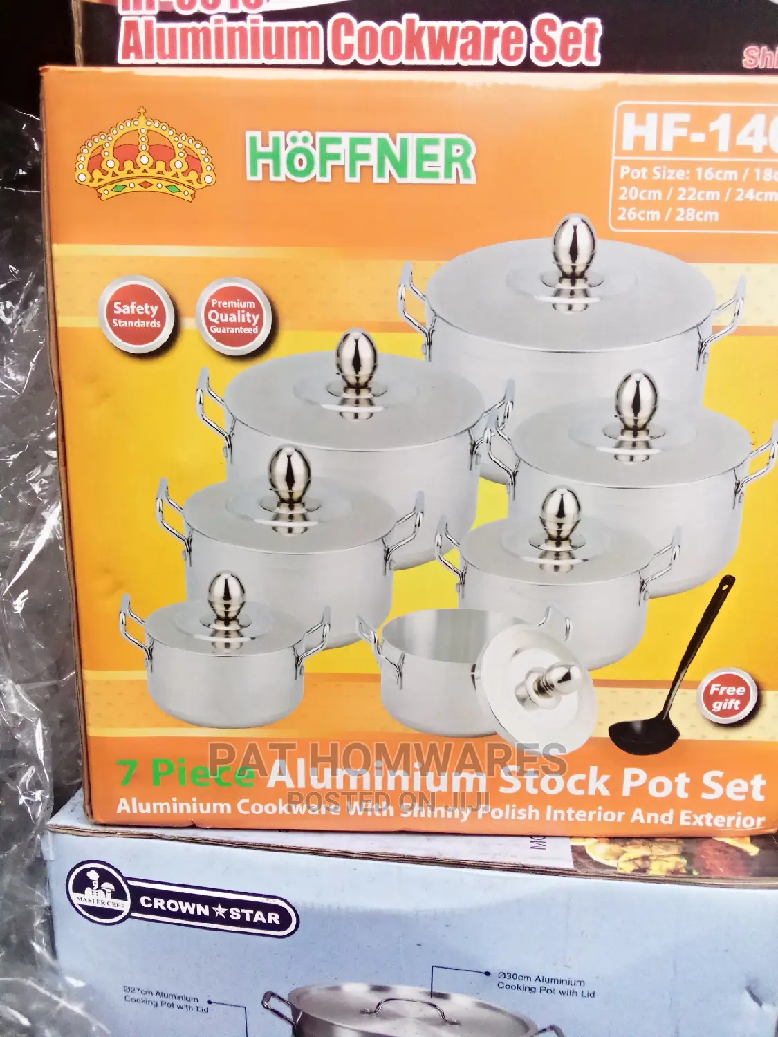 Hoffner Aluminum Cookware Pot Set