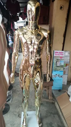 Gold Full Body Male Chrome Display Mannequins