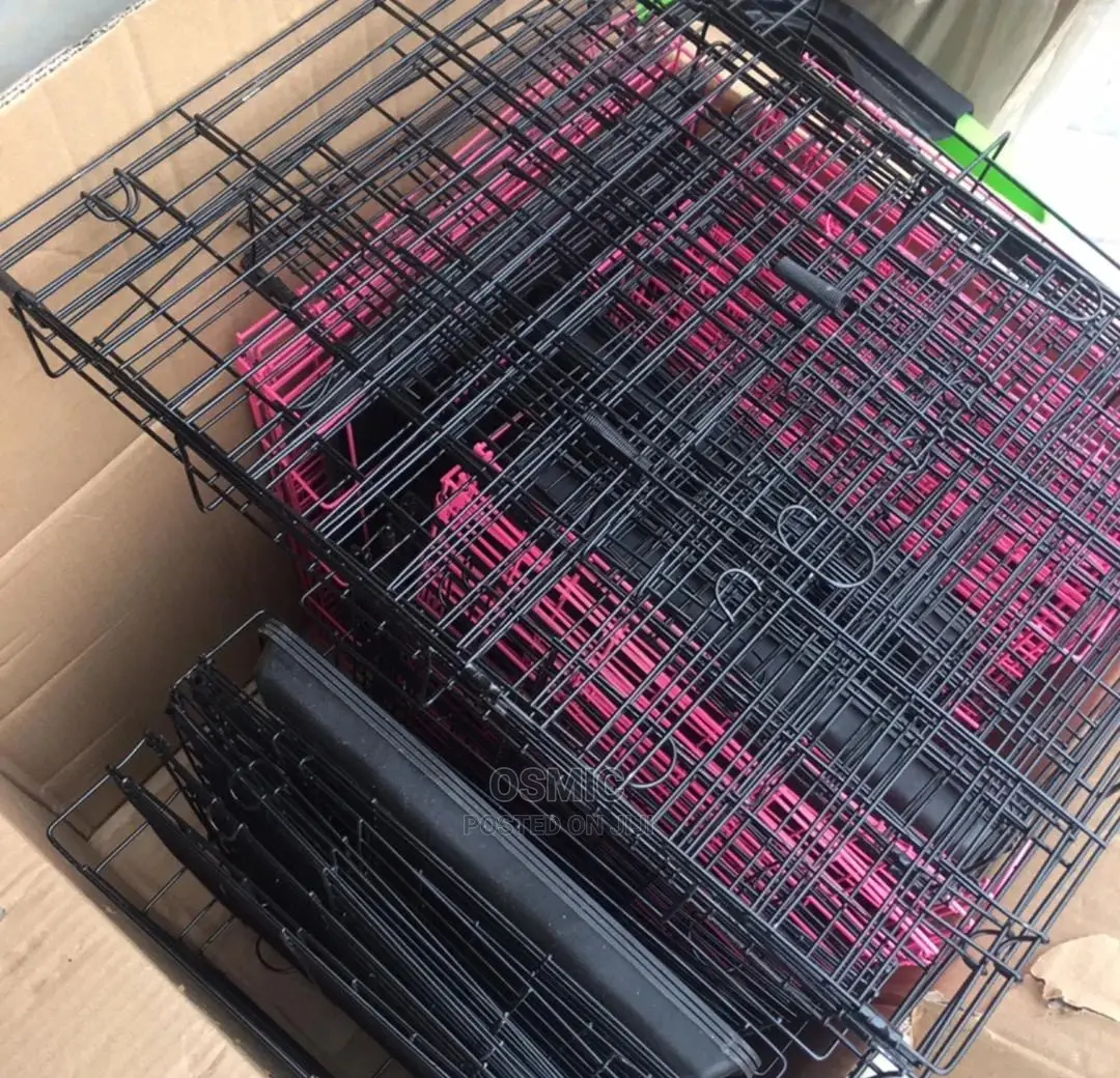 Fully Equipped Metal Foldable Dog Cage + a Slate Under