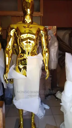 Gold and Black Male Full Body Faceless Mannequins