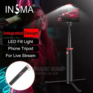 Insma Bluetooth Remote Control Selfie Stick With LED Light