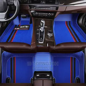Blue Leather Design Floor Mat for Car Accessories