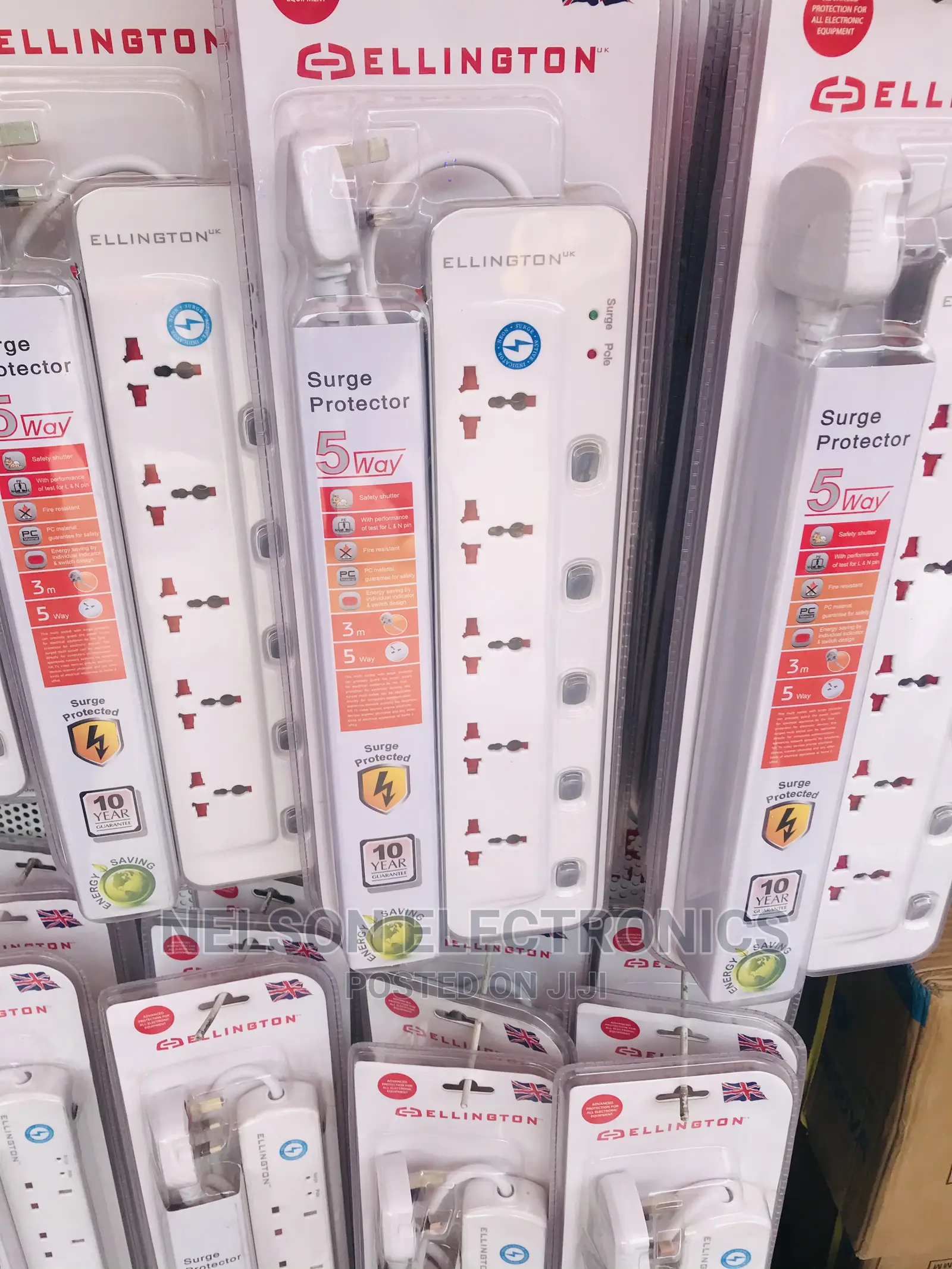 Ellington 5 Way Surge-protector Extension Socket