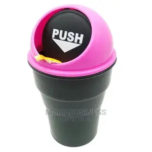 Mini Car Trash Can Organizer Garbage Holder - Pink