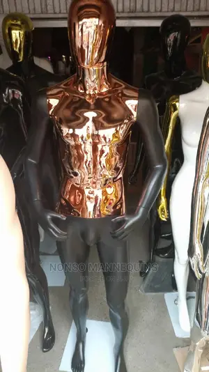 Rose Gold and Black Male Full Body Mannequin