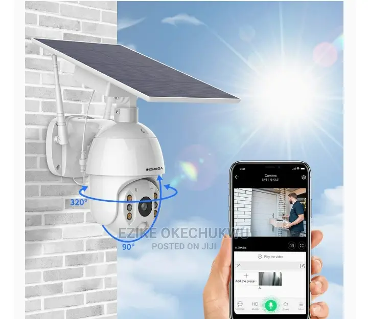Solar Wifi Battery Powered Wireless Outdoor PTZ IP Camera
