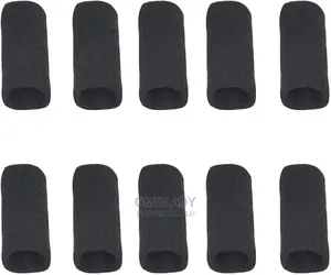 10 PCS Finger Sleeves Protectors Thumb Brace Support - Black