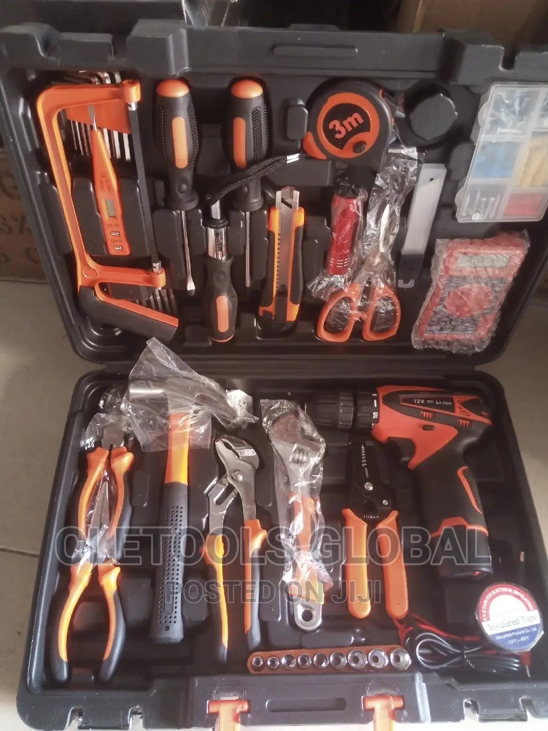 Home Set Tools Box With Cordless Battery Drill Machine