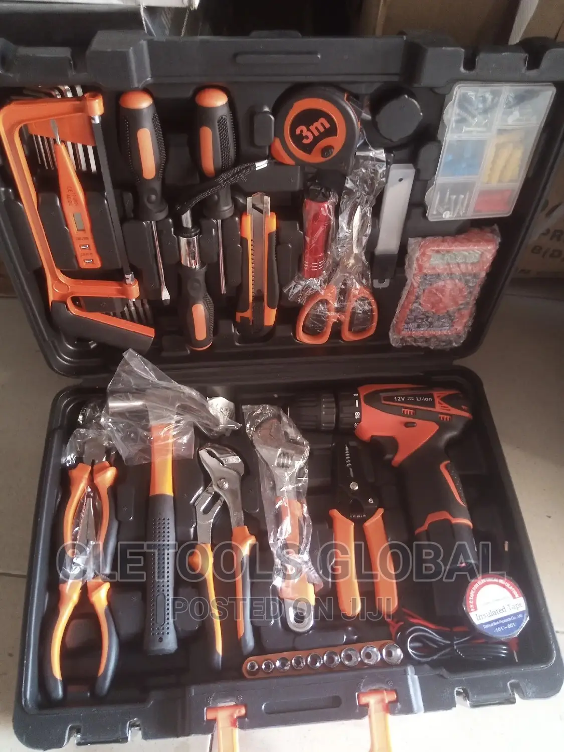 Home Set Tools Box With Cordless Battery Drill Machine