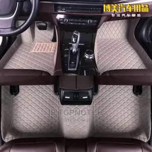 Gray Leather Car Floor Mat