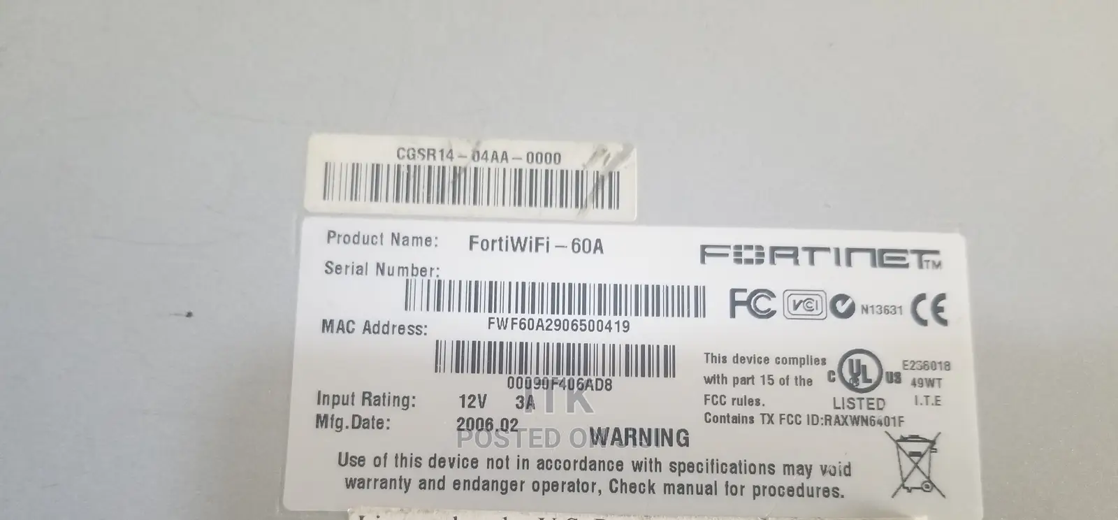 Fortinet 60A