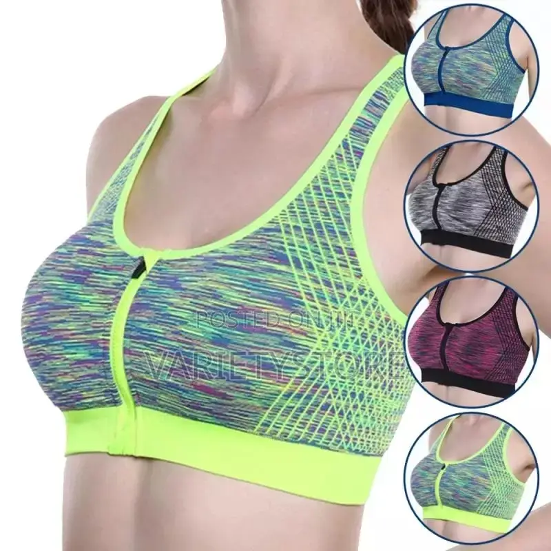 Front Zipper Sports Bra
