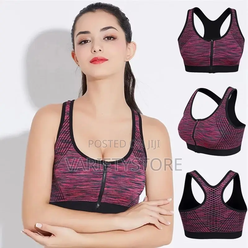 Front Zipper Sports Bra