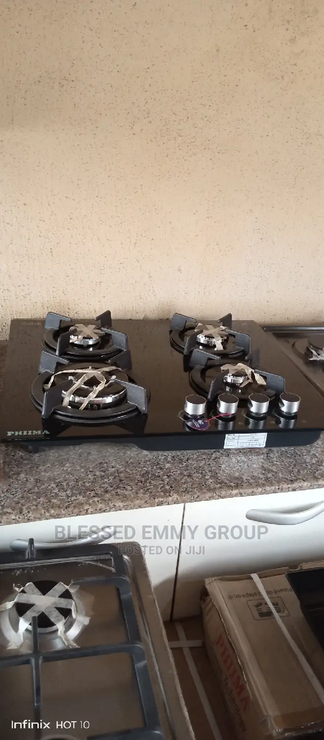 4 Burner Gas Glass Top