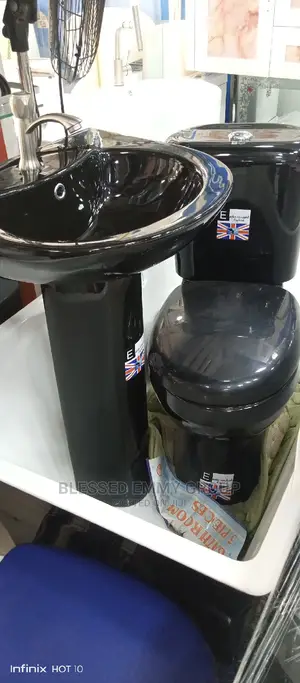 Real England Black Colour WC Set