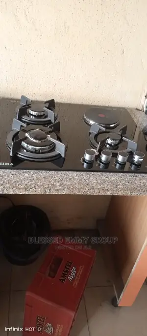 3 Gas 1 Electric Glass Top Burner