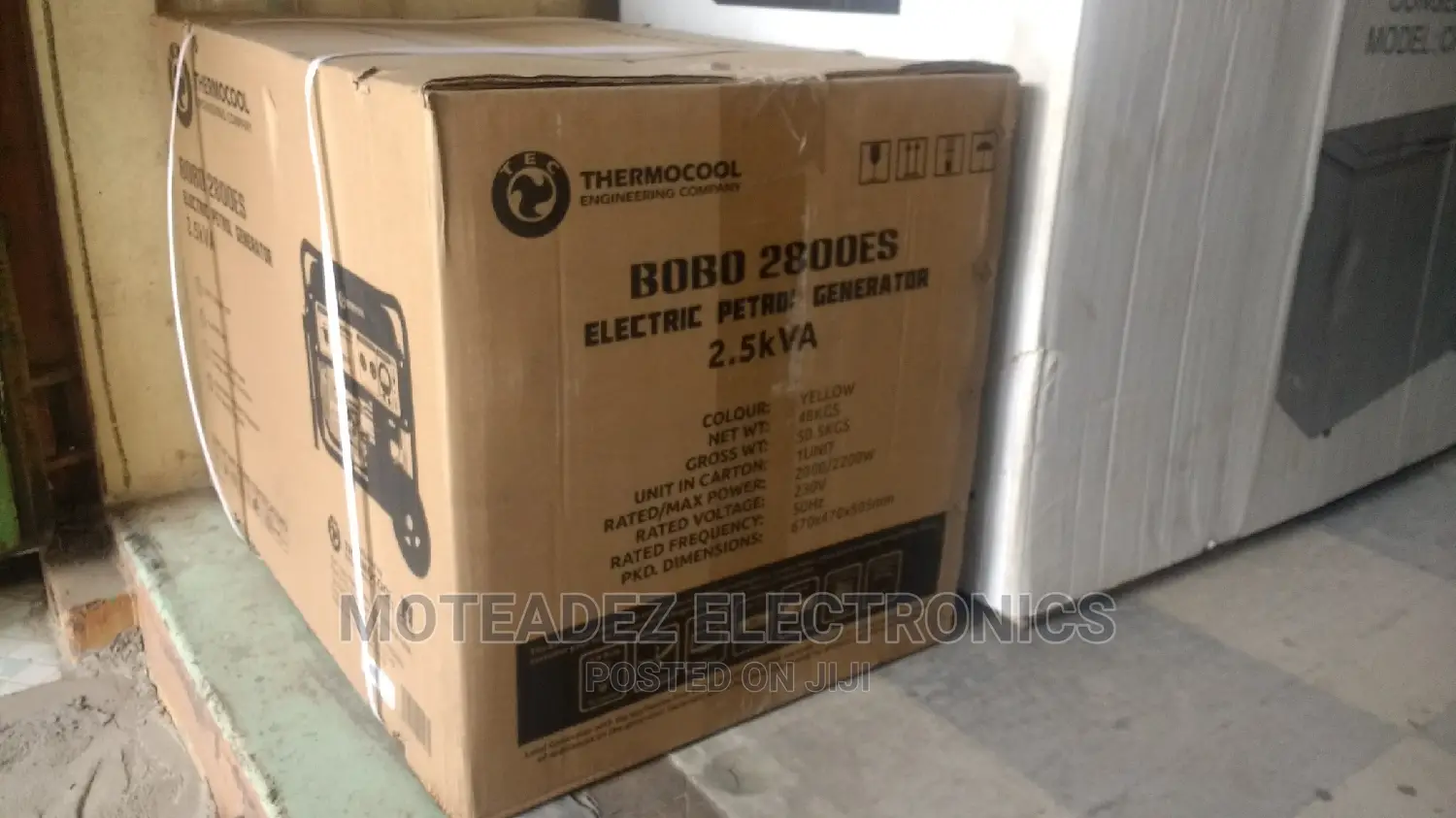 Thermocool Tec Bobo 2.5kva Electric Start Gen (2800es)Yellow