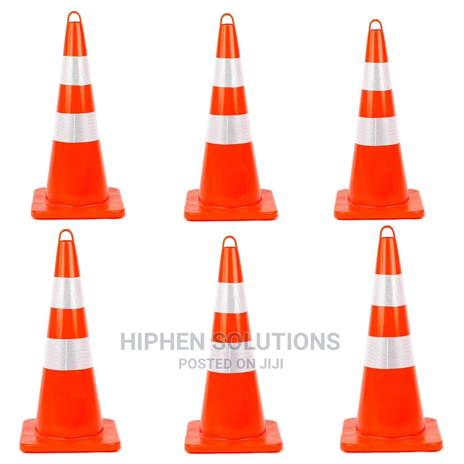 Unbreakable PVC Orange Construction Cones