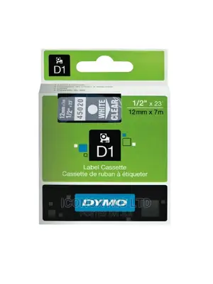 DYMO D1 45013 Labeling Tape - Black Print on White Tape