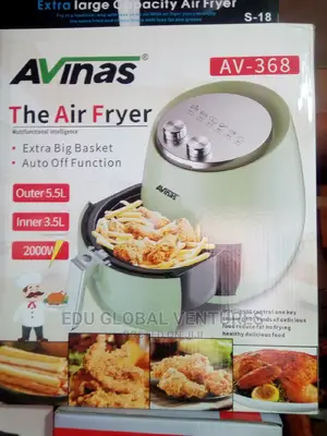 Avinas Air Fryer 5.5litres Outer, 3.5litres Inner, 2000W.