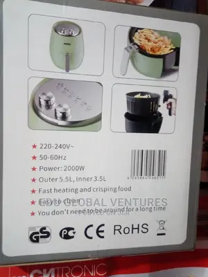 Avinas Air Fryer 5.5litres Outer, 3.5litres Inner, 2000W.