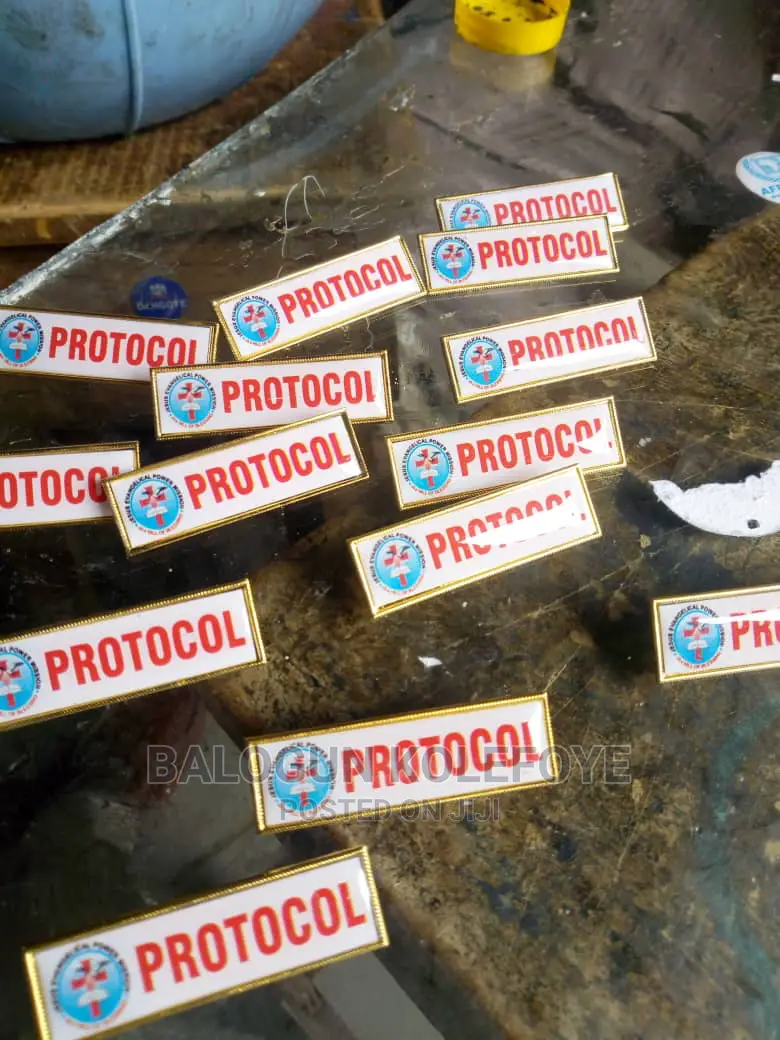 Prefect Tag, Name Tag, Component Badge, Staff Tag.