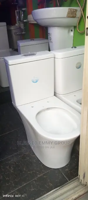 Heavy England Wc and the Wash Hand Basin and Pedestal