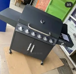 Gas Imported Barbecue Grill 6burners With Side Cooker