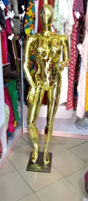 Male Female Gold Chrome Mannequins Display