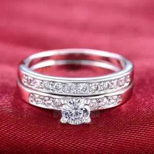 U.S Sterling Silver Ladies Engagement Ring 002 - Silver