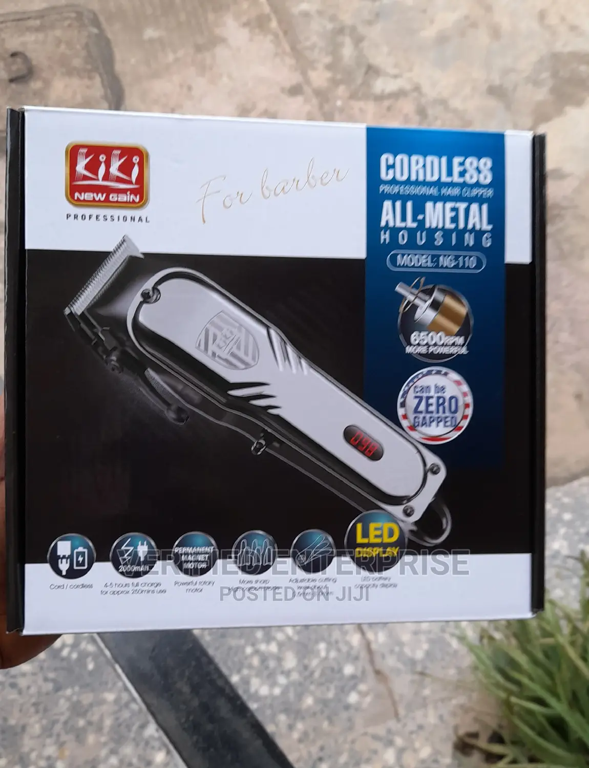 Silver Metal Rechargeable Clipper