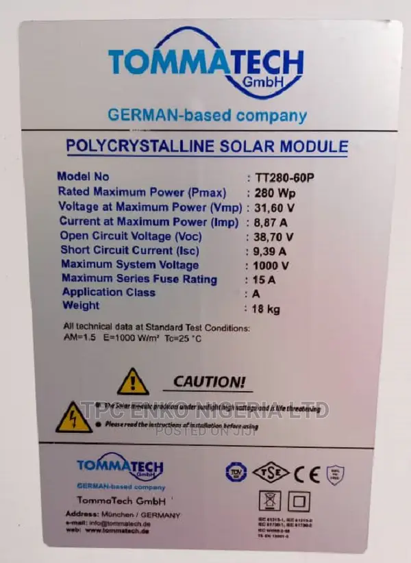Tommatech German Brand Solar Panels