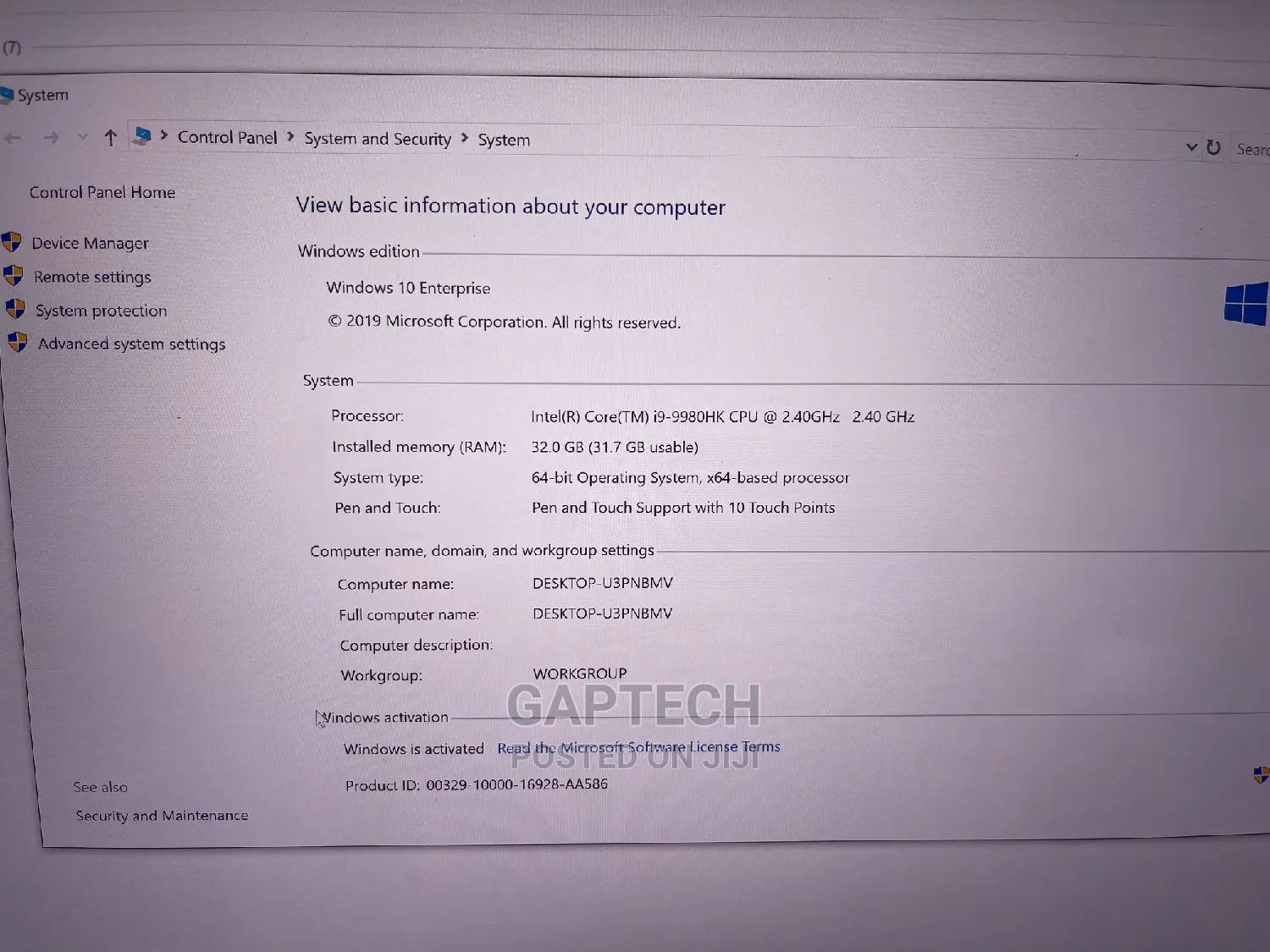 Laptop Dell XPS 15 32GB Intel Core i9 SSD 1T