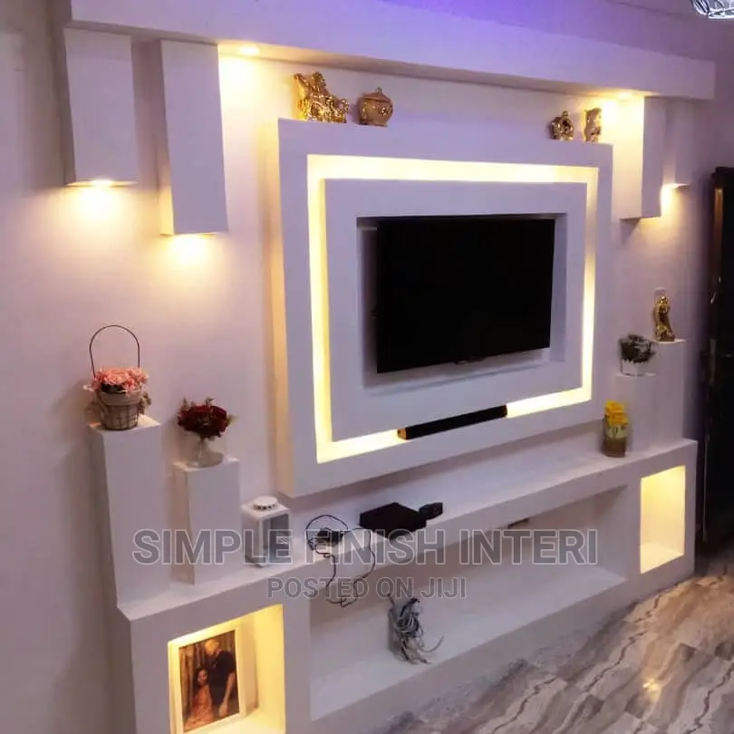Pop Ceiling Tv Wall Unit Interior Design