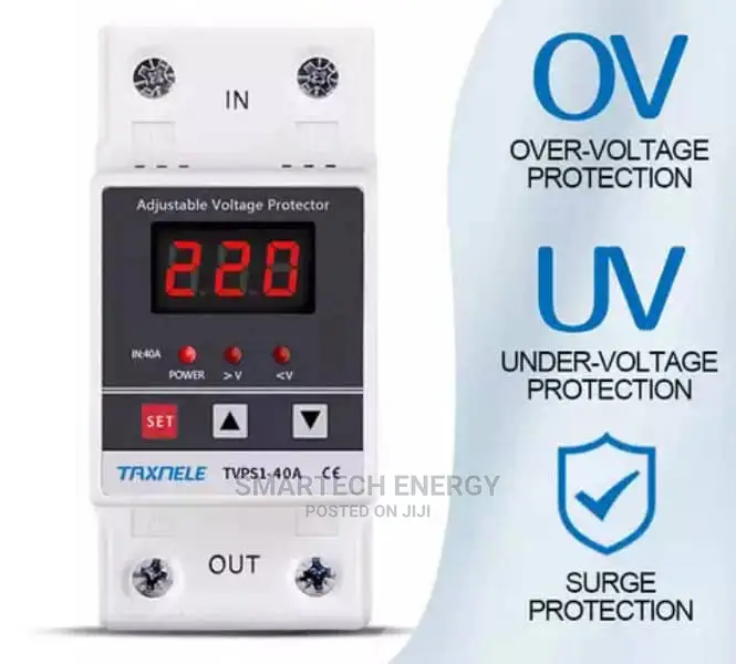 Single Phase Digital Adjustable Voltage Protector 63 Amps