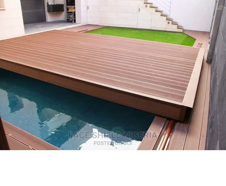 Remote Control and Manual Sliding Pvcwooden Deck Pool Covers