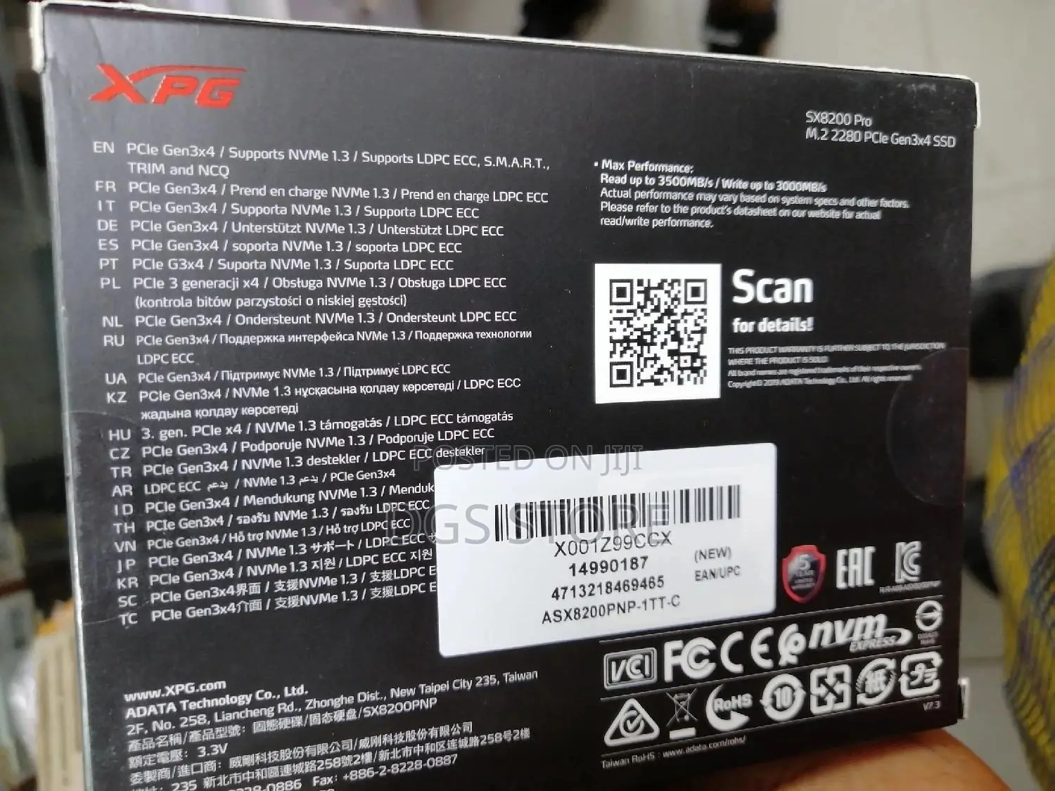 XPG Sx8200 Pro 1tb SSD