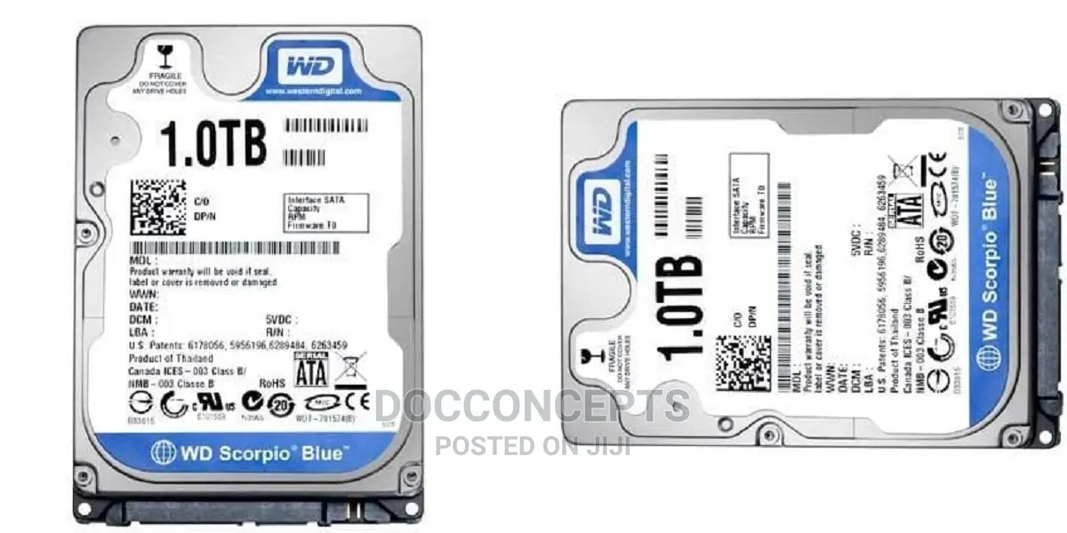 1tb Western Digital Internal Notebook Harddrive
