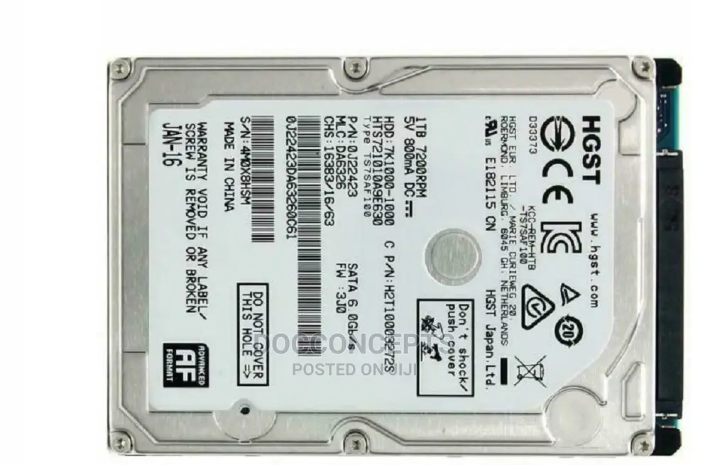 1tb Hgst Digital Internal Notebook Hard Drive