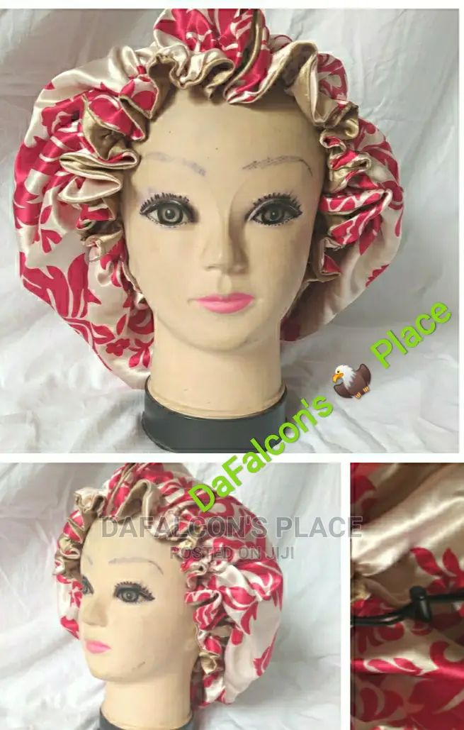 Adjustable Drawstrings Double-Sided Satin Bonnets