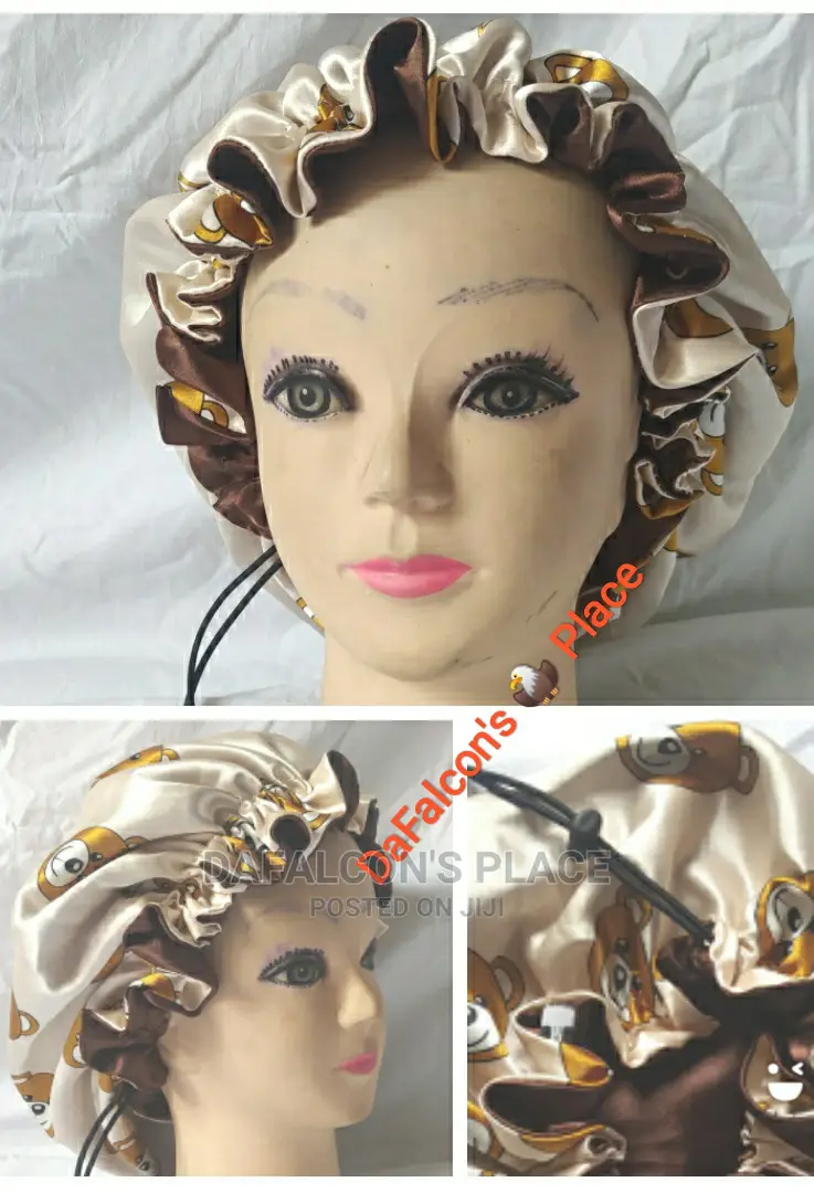 Adjustable Drawstrings Double-Sided Satin Bonnets