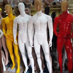 Fibre Male Mannequins of Different Colours