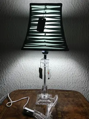 Balmoral Acrylic Table Lamp With Pleated Duck Egg Shape