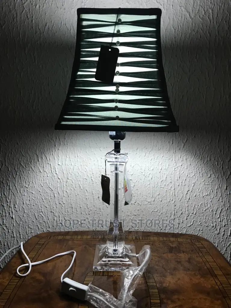 Balmoral Acrylic Table Lamp With Pleated Duck Egg Shape