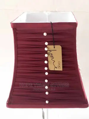 Balmoral Acrylic Table Lamp With Pleated Red Shape