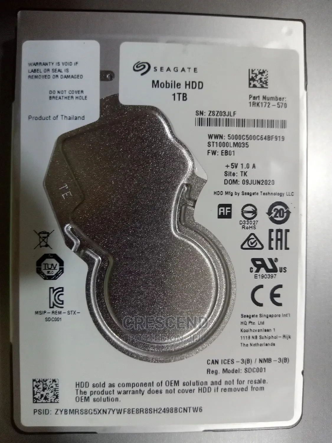 1tb Internal Hard Disk Drive (1 Terabyte)