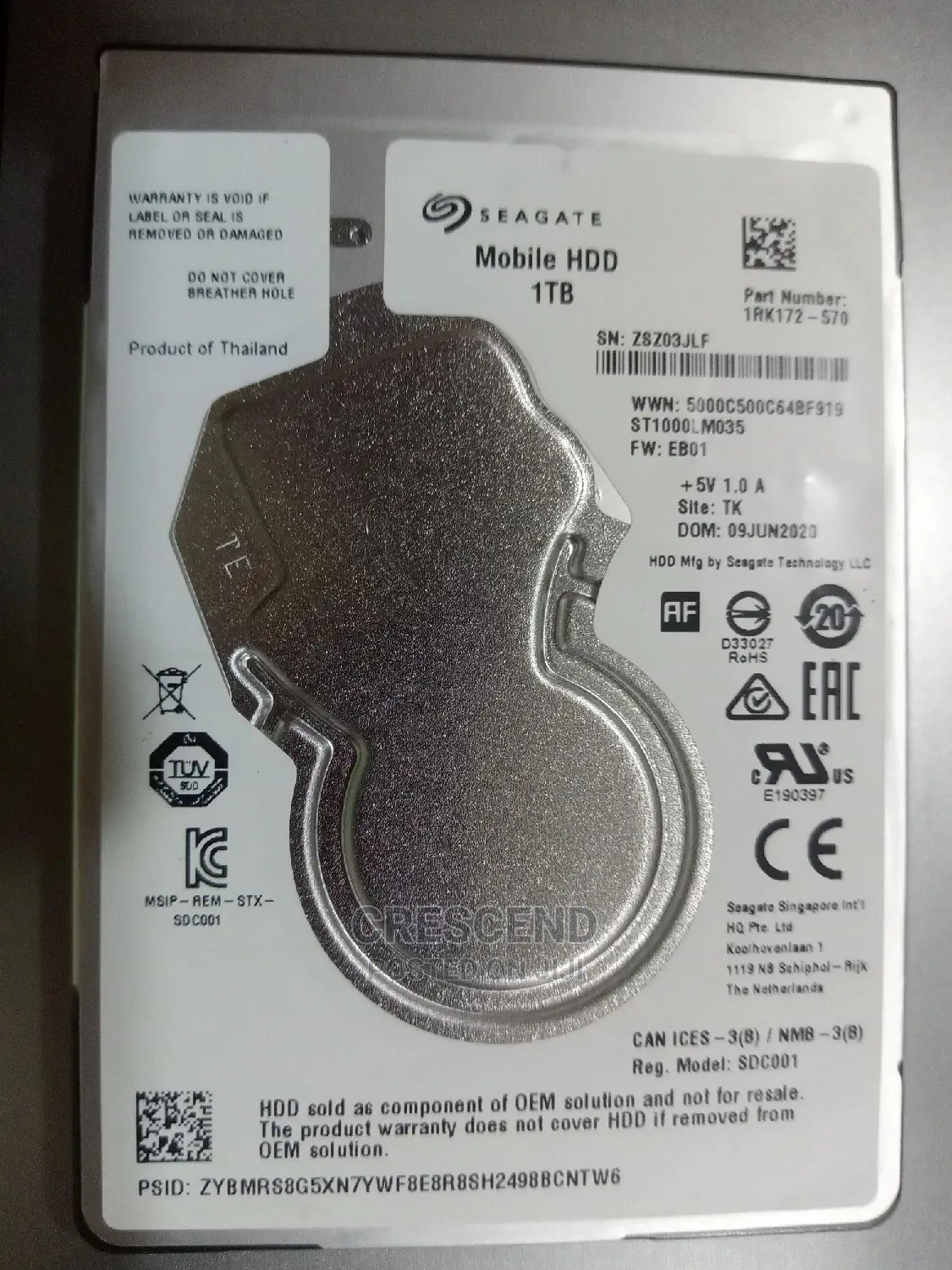 1tb Internal Hard Disk Drive (1 Terabyte)