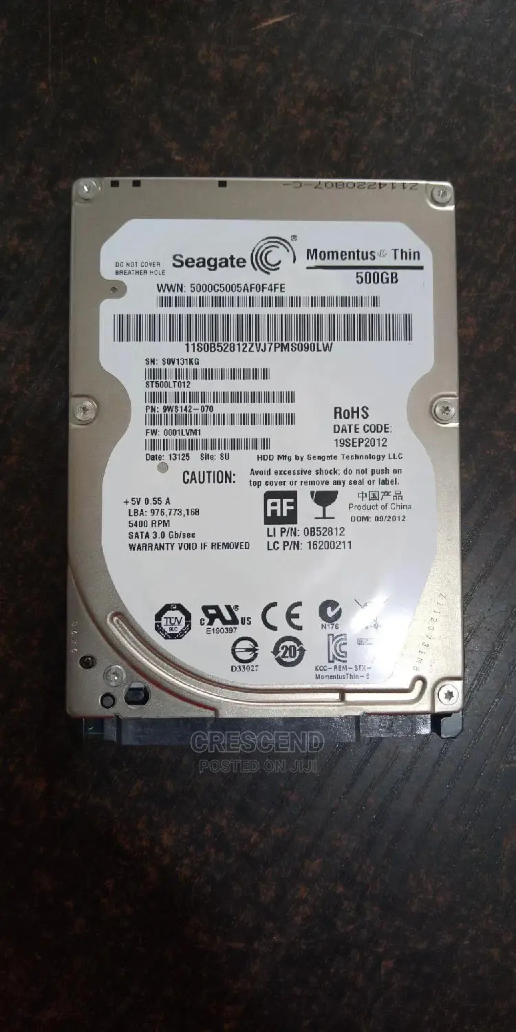 500gb Slim Internal Laptop Hard Drive