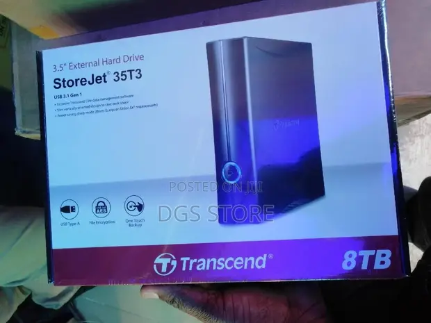 Transcend 8tb External Hard Drive Storejet 35T3 - DGS Store