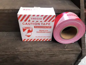 Caution Tape Red And White Color Professional